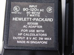 Hewlett-Packard HP 82059B AC Adapter for use with HP Calculators fits 41C series