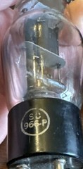 Pair Type VT 37 ST Bottle Globe Black Plate Power Tubes Sylvania SC251A SC966P