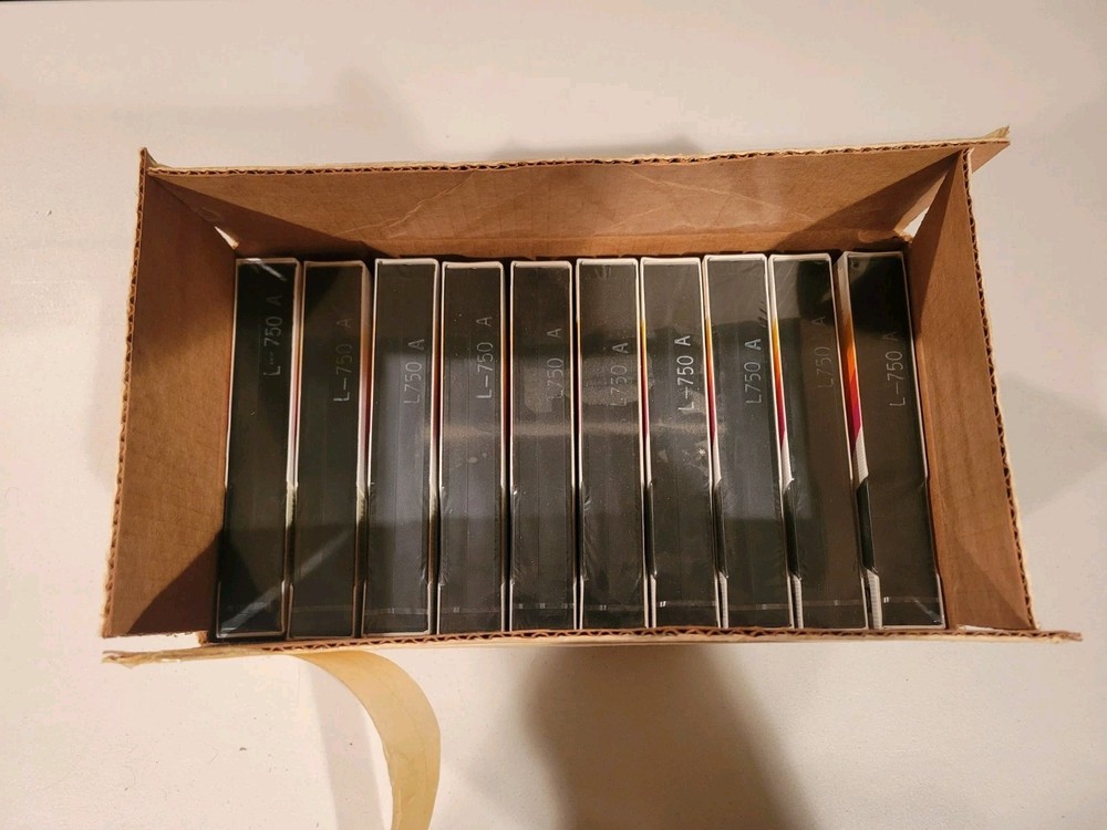 Sony New Sealed L-750 Dynamicron 10x Lot Cassette Beta Tape In Opened Scotch Box