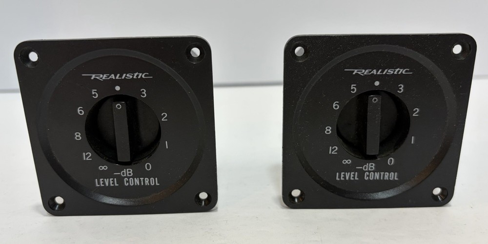 Pair Vintage Realistic Violet AT-50H L-Pad 8 Ohm Speaker Level Controls Japan