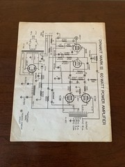 Dynakit MARK III ORIGINAL Instructions For Assembly + Diagram