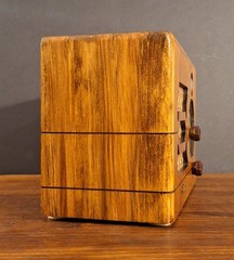 Old Antique Wood Sky King Vintage Tube Radio – Restored & Working w/ Green Eye