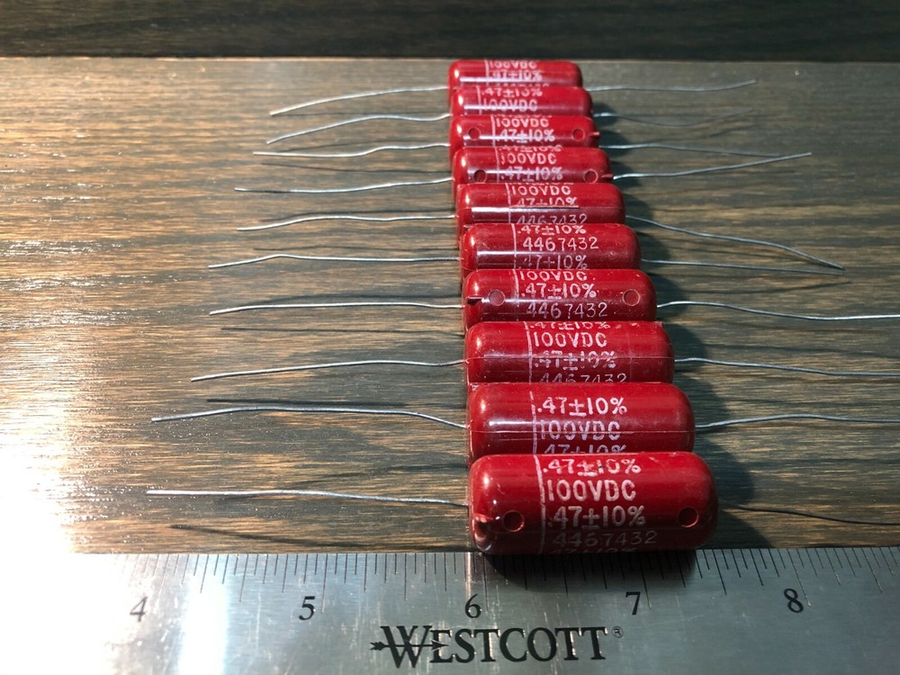 (Lot of 10) NOS 1960’s Good-All/TRW Tone Capacitors .47uf 100v 470nf 0.47uf