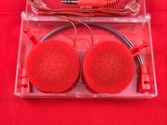 RECOTON ST-106 RED DYNAMIC STEREO HEADPHONES VINTAGE Tested Good Condition