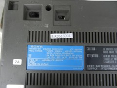 SONY ICF-6800W FM/AM/SW BCL Radio AC Adapter TURNS ON Tested Working AS IS