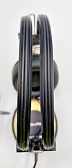 Bell Howell Vintage 8 Ohm Stereo Headphones Tested Black Cream Japan, tested