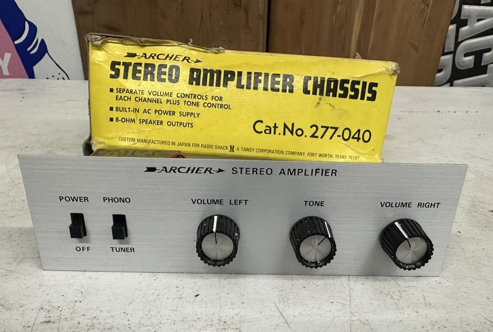 Vintage Stereo Speaker Amplifier Archer Untested NOS Open Box 277-040 Tandy READ