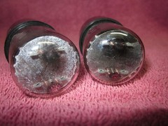 Matched Pair 1956 GE Side Getter 6SN7GTB Tubes STRONG! 6SN7