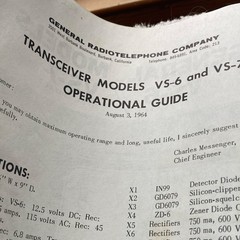 General Radiotelephone Company Vintage Control Box Transceiver model VS-6