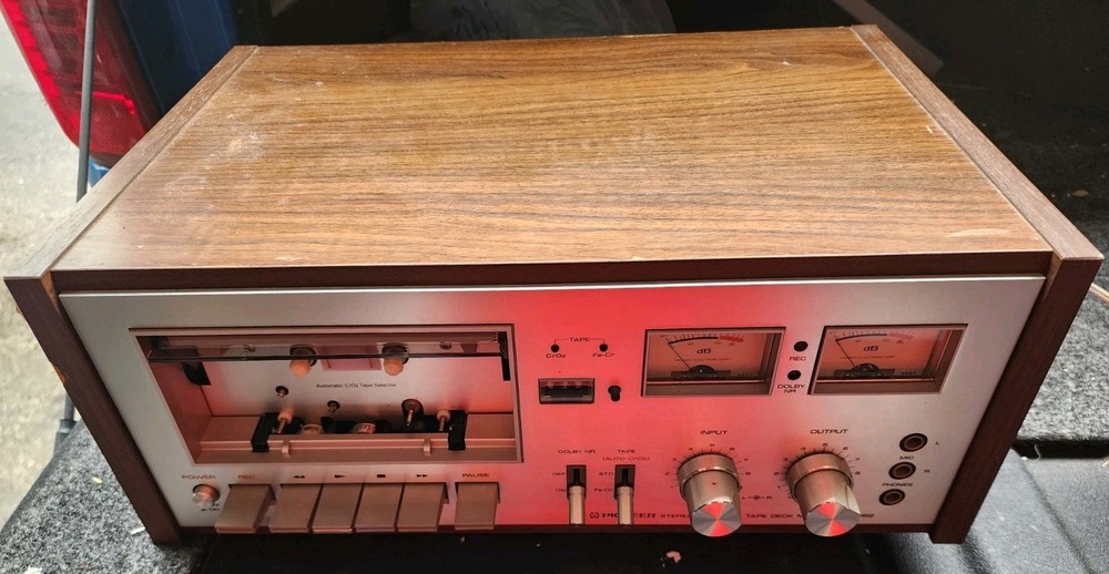 Pioneer CT-F6262 Stereo Cassette Tape Deck Vintage Audio Player wood grain
