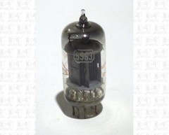 Beckman (Tung Sol?) 5963 Vacuum Tube USA Good Clean Black Plates Orange Label