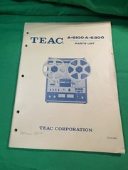 TEAC A-6100 / A-6300 Stereo Tape Deck Service Manual & Original Paperwork Lot
