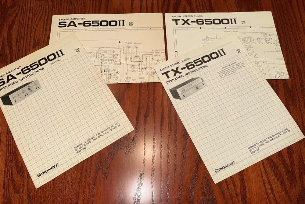 Original Pioneer TX-6500 II SA-6500 II Owner’s Operating Manuals & Schematics