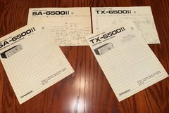 Original Pioneer TX-6500 II SA-6500 II Owner’s Operating Manuals & Schematics