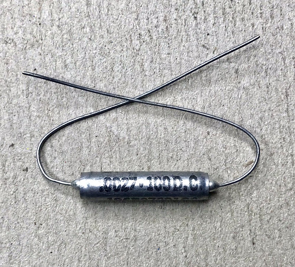 Sprague .0027 uF 100V Vitamin Q PIO oil capacitor 196P tone cap treble bleed