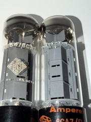 Matched Pair Matsushita EL34/6CA7 Tubes Labeled Amperex & Telefunken Test EX!!