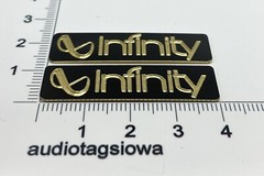 Infinity Reference Speaker Badge Logo Custom Made Engraved Solid Brass Pair