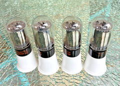 RCA 6L6GC – 100% MATCH – Quad Black Plates 1963, 1963, 1966, 1966, Grade A
