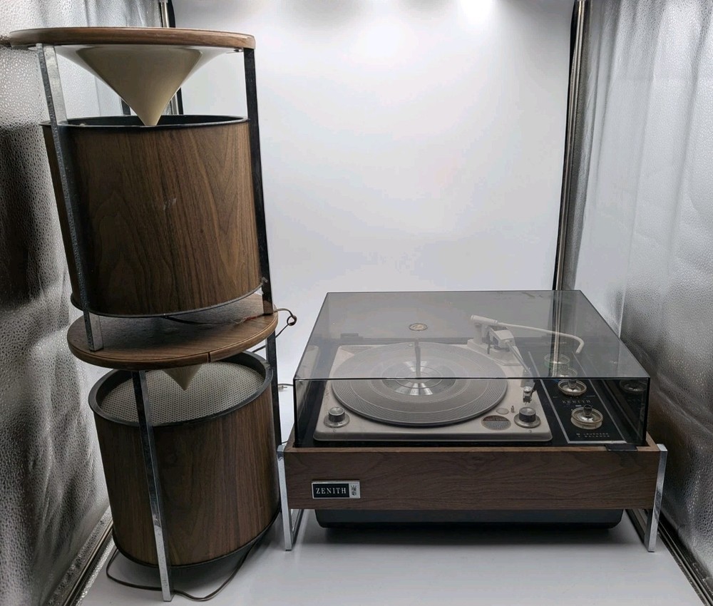 Zenith Circle of Sound Stereo Record Player MCM 1960s READ