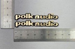 Polk Audio Speaker Badge Logo Emblem Name Plate Premium Gold Acrylic Pair