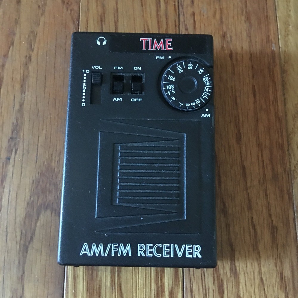 Vintage Budget AM/FM Pocket Radio Model MX-9 Made in Taiwan R.O.C. 4.5″L x2.75″W