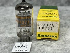 NOS NIB AMPEREX 12AX7A ECC83 MADE IN HOLLAND TUBE TESTS 100% AMPLITREX