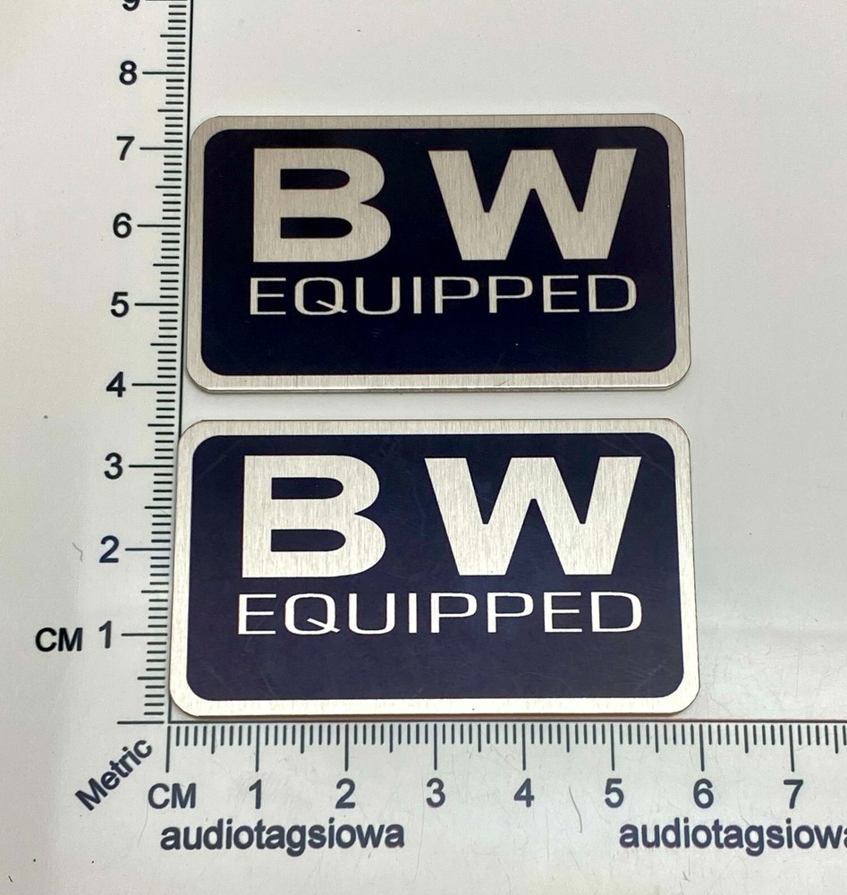 Peavey BW Equipped Badge Logo Custom Made Aluminum PAIR Black Widow
