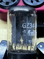 Mullard /Sylvania GZ34 5AR4 Rectifier Tube f32 B4H1. Recently Cal.Hickok Tested.
