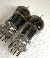 2 tubes RCA 5814A black plates matched pair rectangular getter