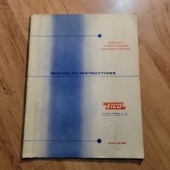 Eico HF-12 mono tube amplifier assembly & operation manual