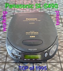 Serviced Vintage CD Player Panasonic SL-S490 MASH XBS 1995 Tested Working Video
