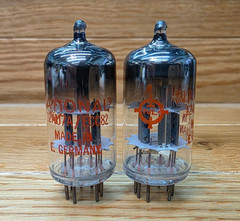 2- RFT 12AU7A ECC82 Vacuum Tubes Tested NOS/NIB Matched Pair Germany