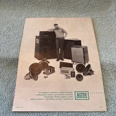 Vintage Altec Catalog Finished Cabinet & Floor Speakers Stereo Equipment 1964 #F
