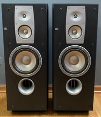 Vintage JBL N38 Studio Series Floor Speakers 32″ 3 Way Pair Set of 2 Tested