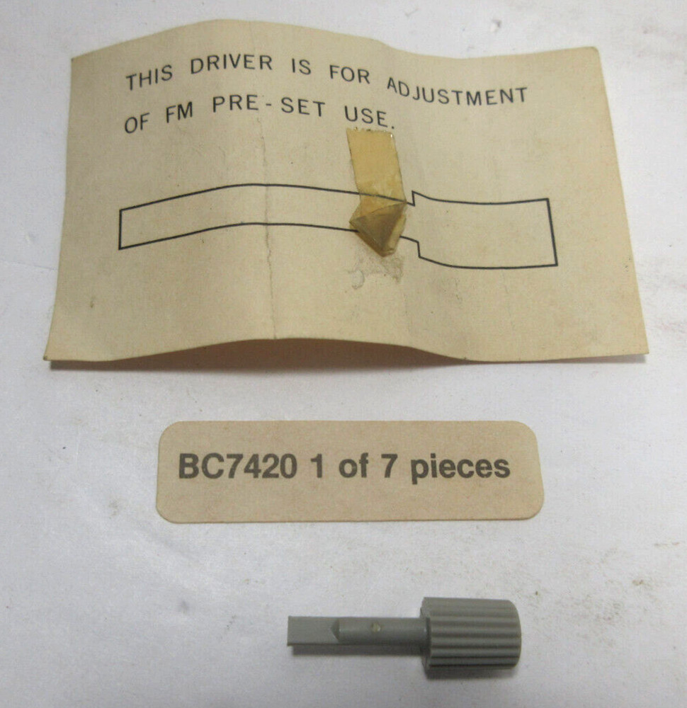 vintage Magnavox Studio Series BC7420 tool driver for adjustment FM pre-set use