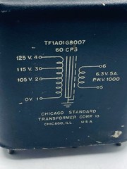 Vintage Chicago Standard Transformer Motorola MS90021-1 NOS 60 CPS X4
