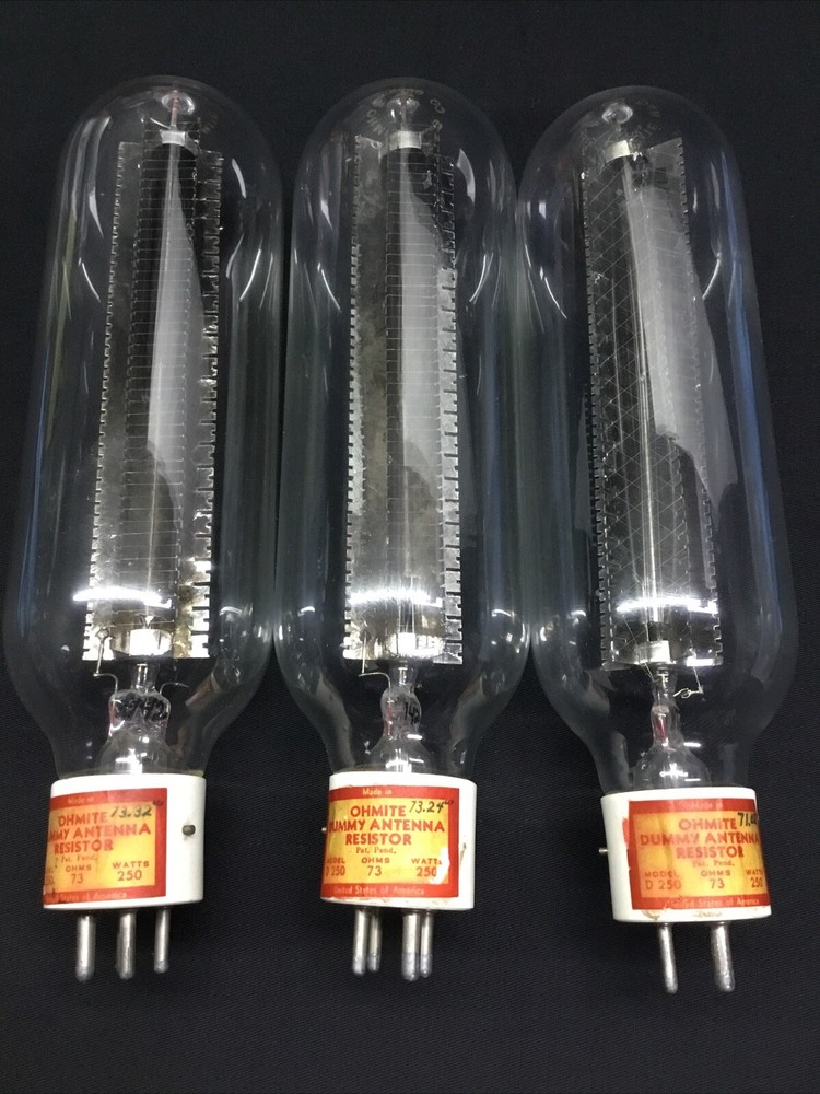 OHMITE Dummy Antenna Resistor Model D 250 73 ohms 250 Watts QTY 3 Avail Z.XX1