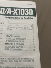 Teac A-X3030/A-X1030 Original Owners Manual.