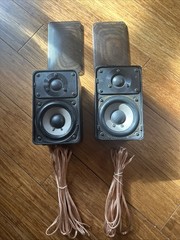 Realistic Minumus 7 Indoor Outdoor Bookshelf Speakers Model 40-2030C With Wires.
