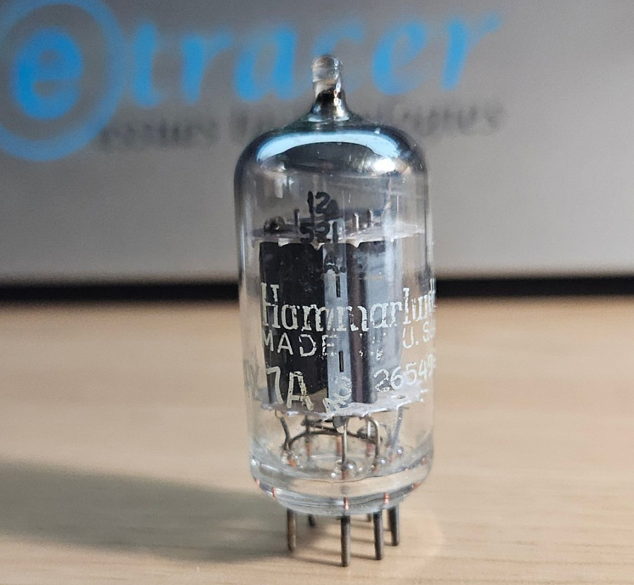 12AX7 TUNG SOL 17MM GREY PLATE VINTAGE AUDIO TUBE (1965) *eTRACER* #12C39