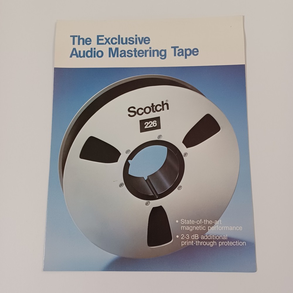 3M Scotch 226 Audio Tape Specifications Brochure Vtg 1980s