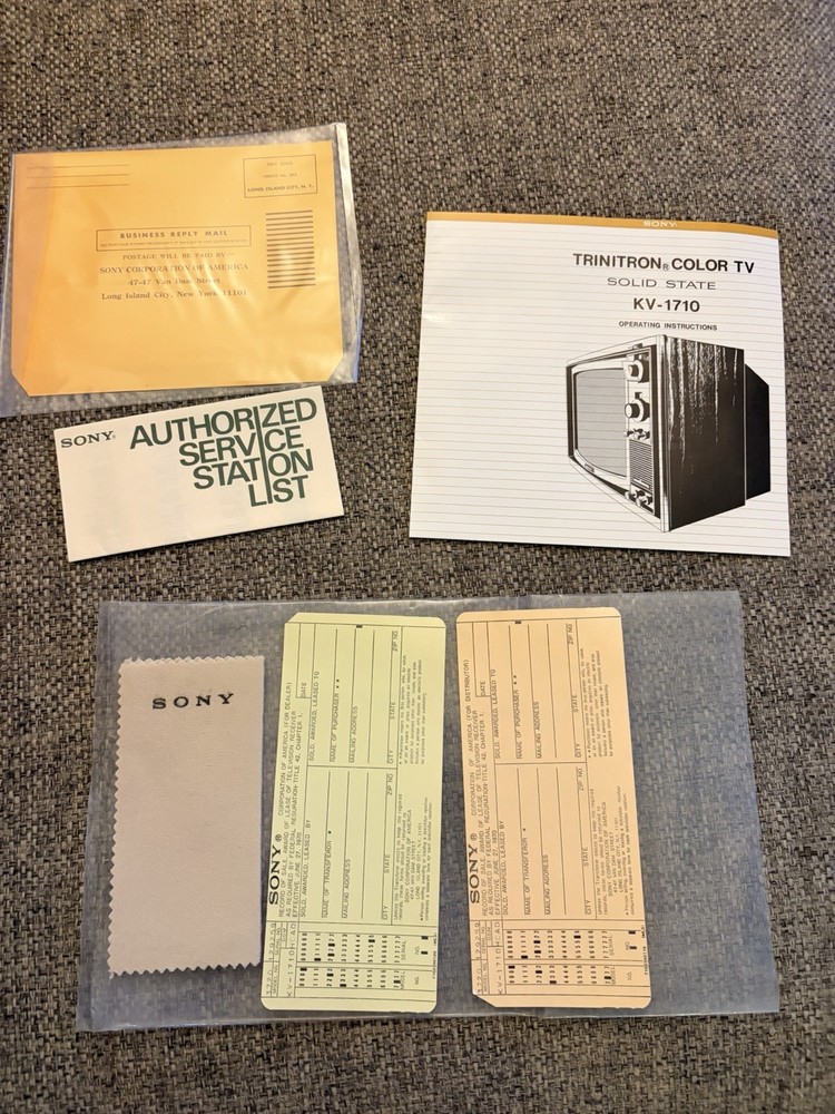 Sony Trinitron KV-1710 Operating Instructions Kit