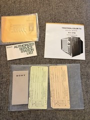 Sony Trinitron KV-1710 Operating Instructions Kit