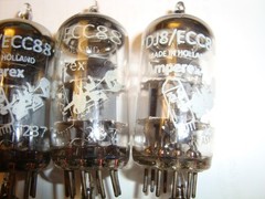 One Lot Eight 6DJ8 / ECC88 Tubes, Philips Amp B/B, Early Vintage 1962, Tested