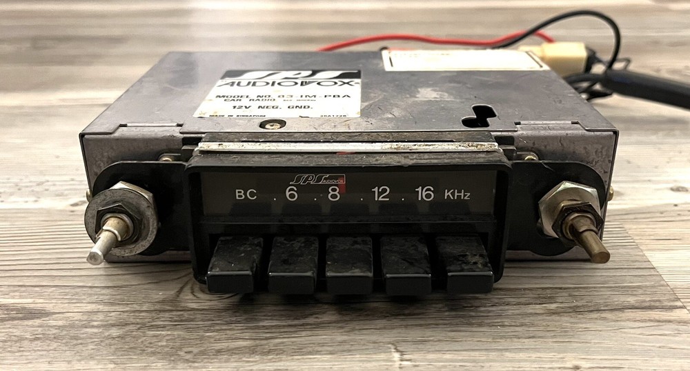 Audiobox Car Radio Model #83-IM-PBA, UNTESTED FOR PARTS