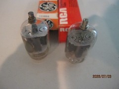 TWO TUBES 12JB6A BOTH BOXES HAVE A G ON BOX GOOD. FOUND AT ESTATE SALE