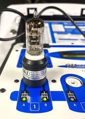 (1) Amperex / Bugle Boy ECC85 / 6AQ8 Dual Triode Tube – Heerlen, Netherlands NOS