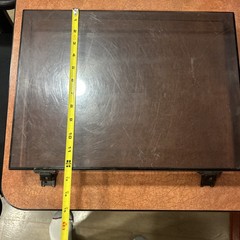 Fisher MT-273 Stereo Direct Drive Turntable Dust Cover W Hinges Only No Cracks