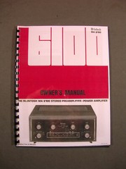 ONE BRAND NEW COPY OF MCINTOSH MA 6100 STEREO PREAMP-AMPLIFIER OWNER’S MANUAL