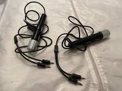 Realistic Dynamic 200 OHM Microphones Pair of Two Plug In Small Microphones VTG